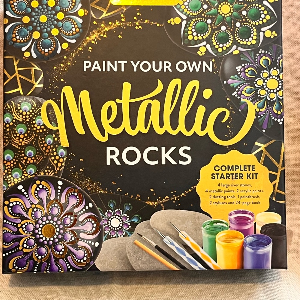 Metallic Rock Painting Kit